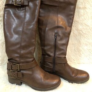 Tall brown boots
